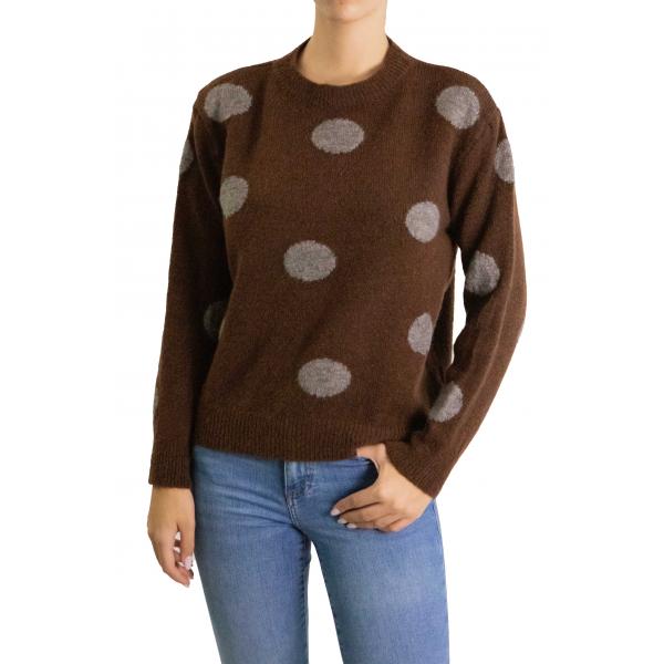 Maglione con pois girocollo 